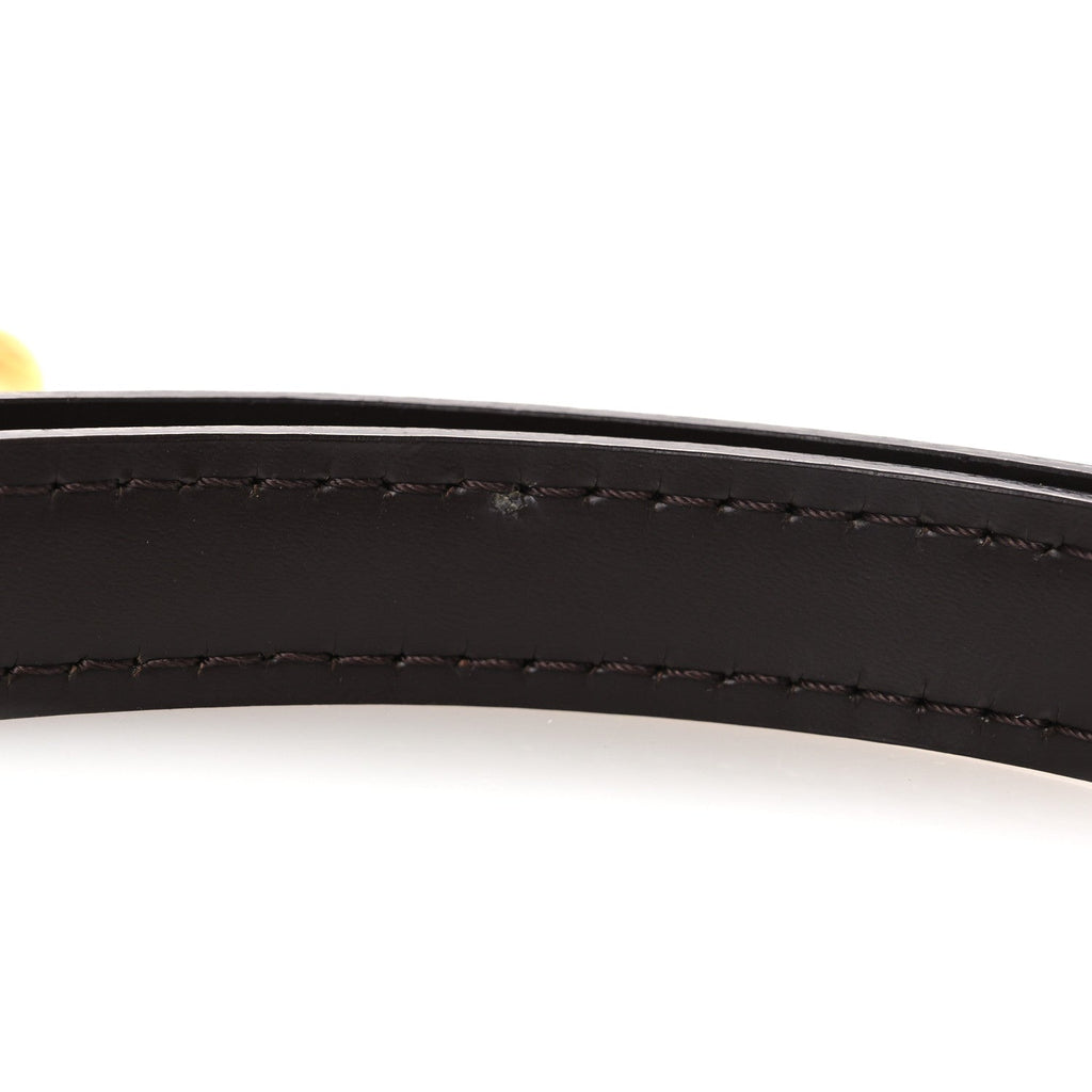Louis Vuitton Calfskin 16mm Adjustable Shoulder Strap Ebene
