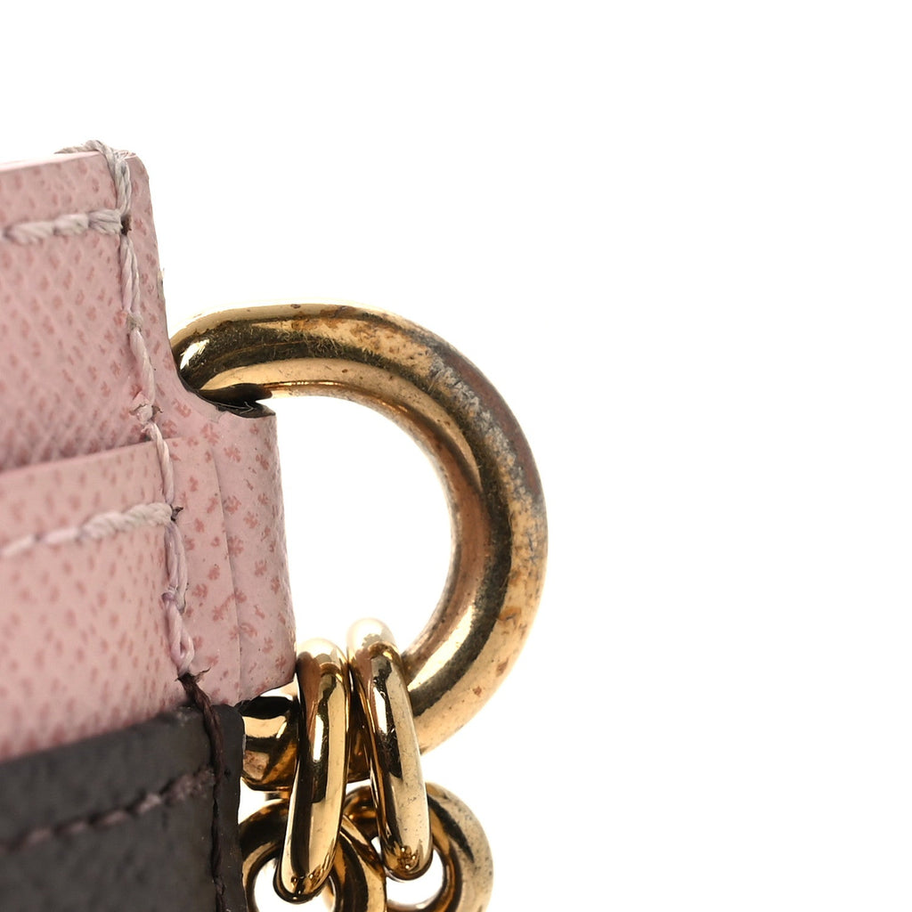 Louis Vuitton Monogram LV Charms Card Holder Rose Ballerine