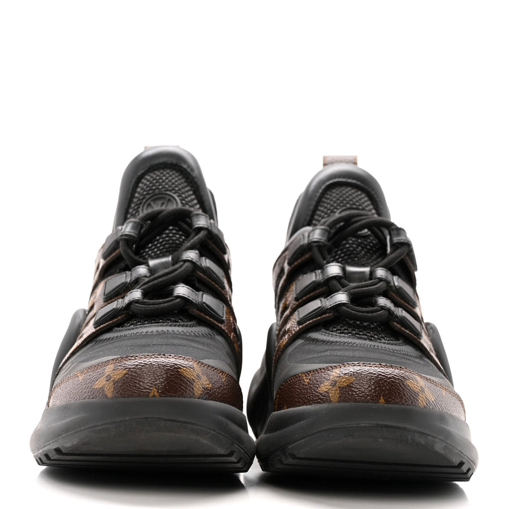 Louis Vuitton Calfskin Patent Monogram LV Archlight Sneakers 38.5 Black