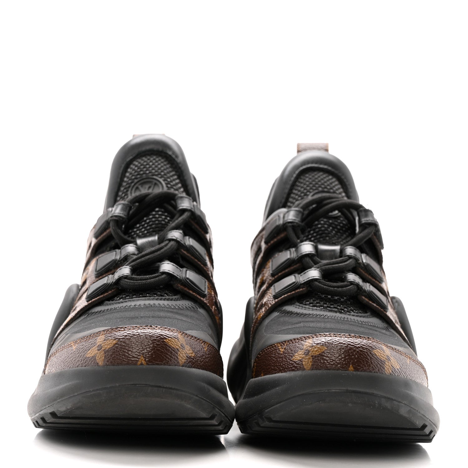 Louis Vuitton Calfskin Patent Monogram LV Archlight Sneakers 38.5 Black