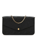 Louis Vuitton Empreinte Pochette Felicie Chain Wallet Black