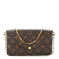 Louis Vuitton Monogram Pochette Felicie Chain Wallet Fuchsia