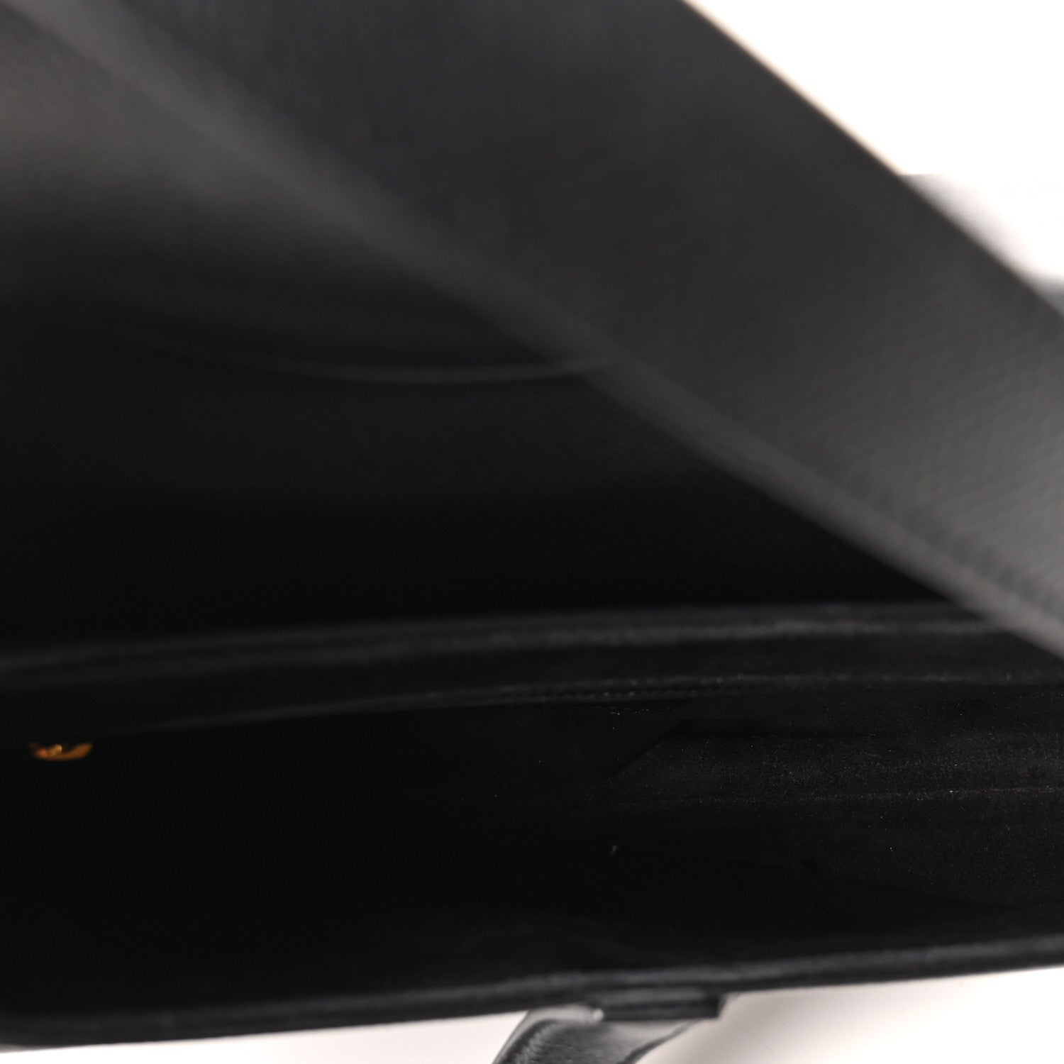 Christian Dior Grained Calfskin Saddle Bag Black
