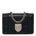Christian Dior Lambskin Baby Diorama Flap Bag Black
