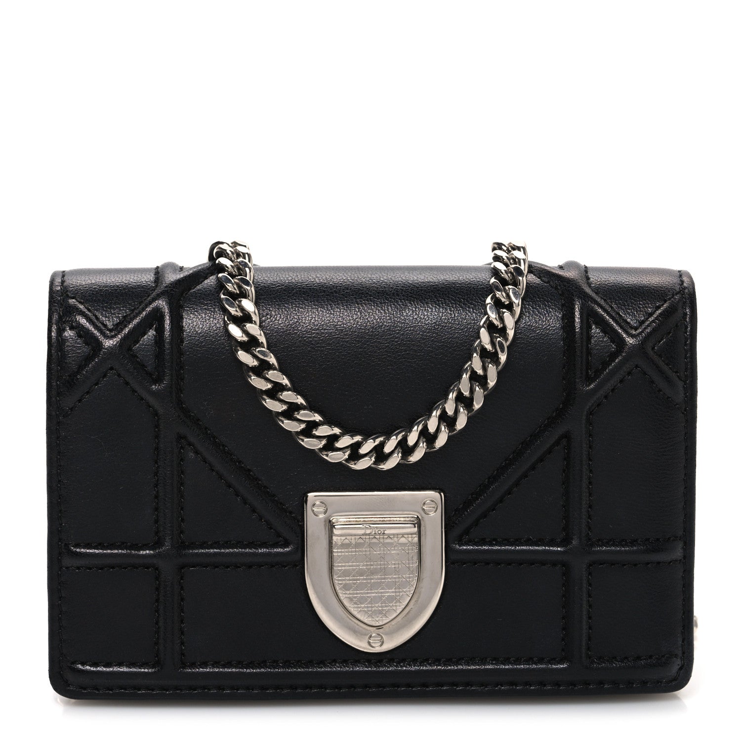 Christian Dior Lambskin Baby Diorama Flap Bag Black