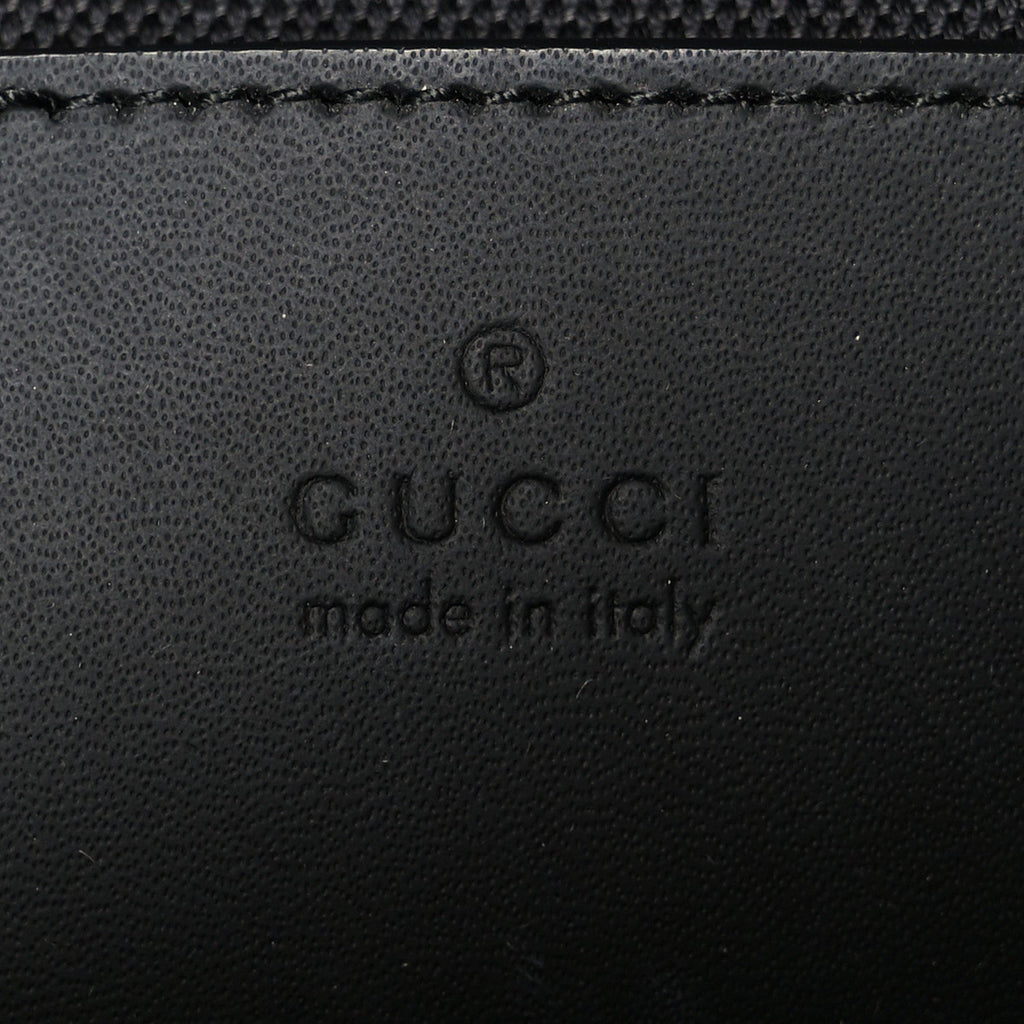 Gucci Denim Cuoio Harness GG Monogram Small Ophidia Dome Shoulder Bag Black Medium Grey