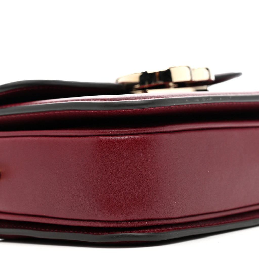 Gucci Crepe Wool Silk GG Monogram Go Small Shoulder Bag Rosso Ancora