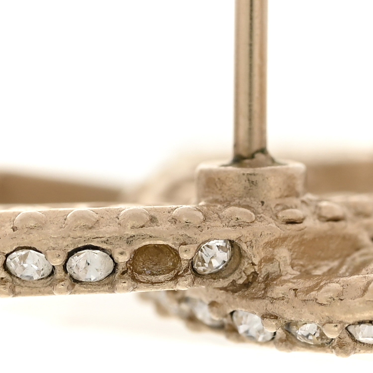 Crystal Timeless CC Earrings Light Gold