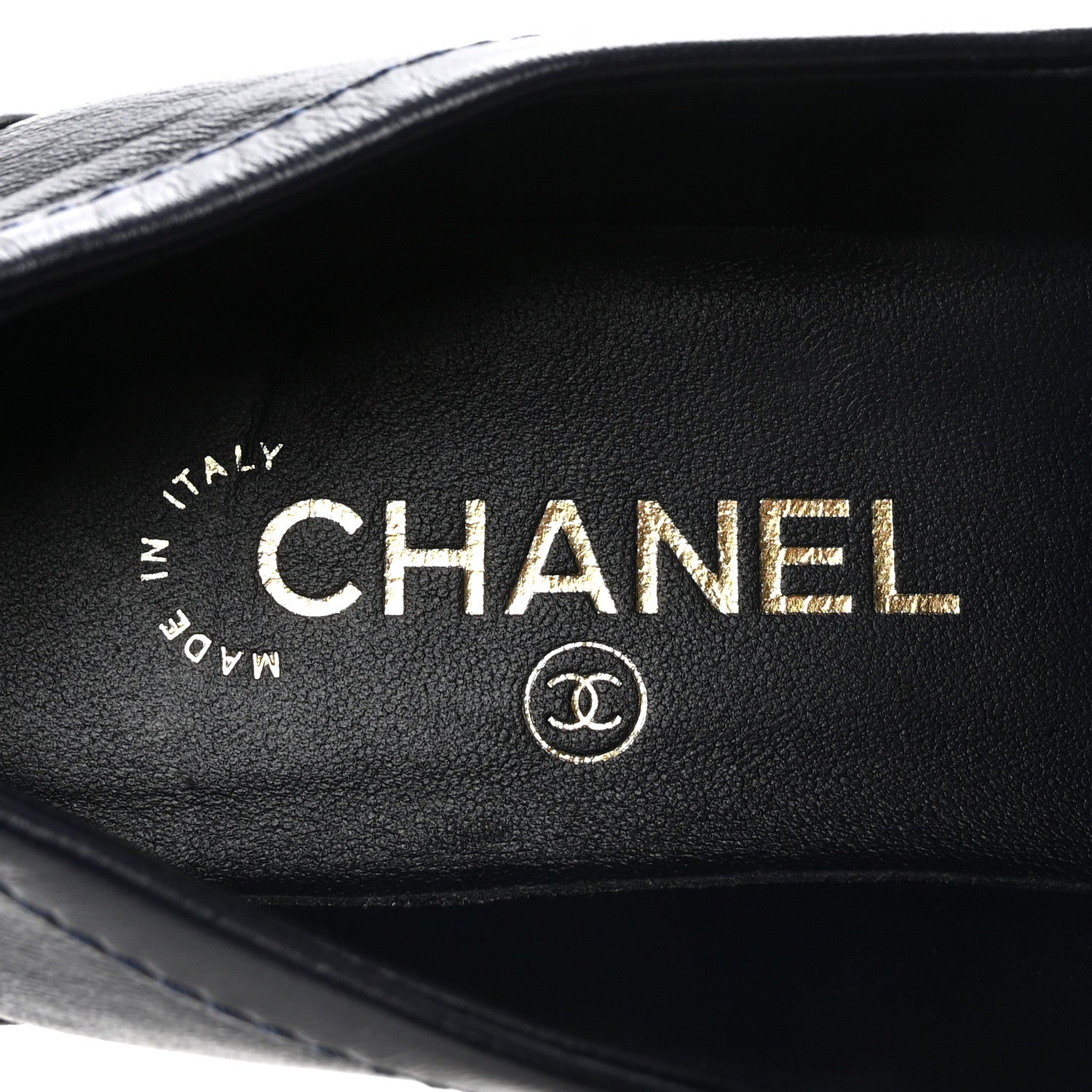 Lambskin Quilted CC Turnlock Loafers 38.5 Navy