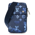 Louis Vuitton Monogram Ink Watercolor Phone Pouch Blue
