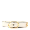Gucci Plutone Calfskin Round Interlocking G Belt  100 40 Mystic White