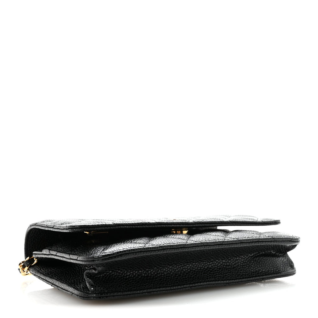 Chanel Caviar Quilted Wallet on Chain WOC Black