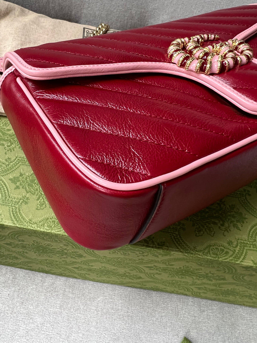 Gucci GG Torchon Pink Marmont Small Shoulder Bag