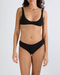 Chanel Black Logo Bikini Set with Gold CC Logo Clasp Detail Size FR 36 (UK 8)