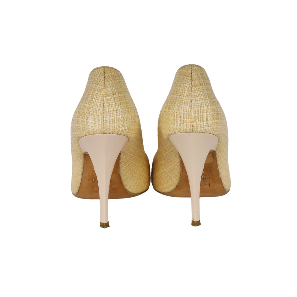 Fendi Asymmetric Bow Peep-toe Pumps - '10s
