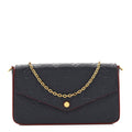 Louis Vuitton Empreinte Pochette Felicie Chain Wallet Marine Rouge