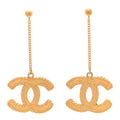 CC Drop Earrings Matte Gold