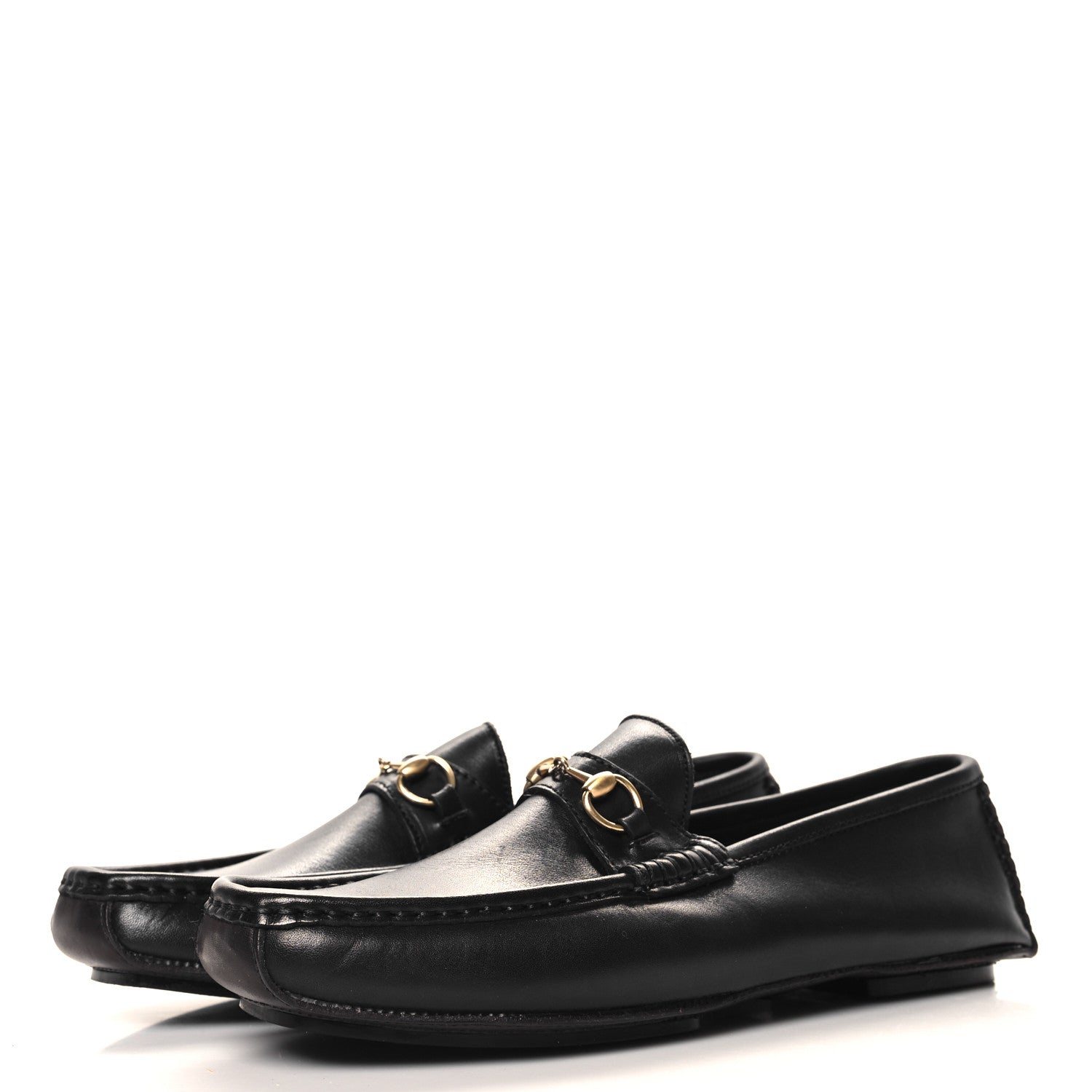 Gucci Calfskin Mens Horsebit Loafers 10 Brown