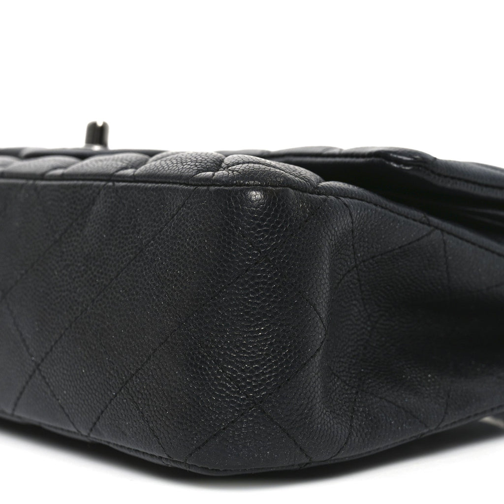 Chanel Iridescent Caviar Quilted Medium Double Flap Black