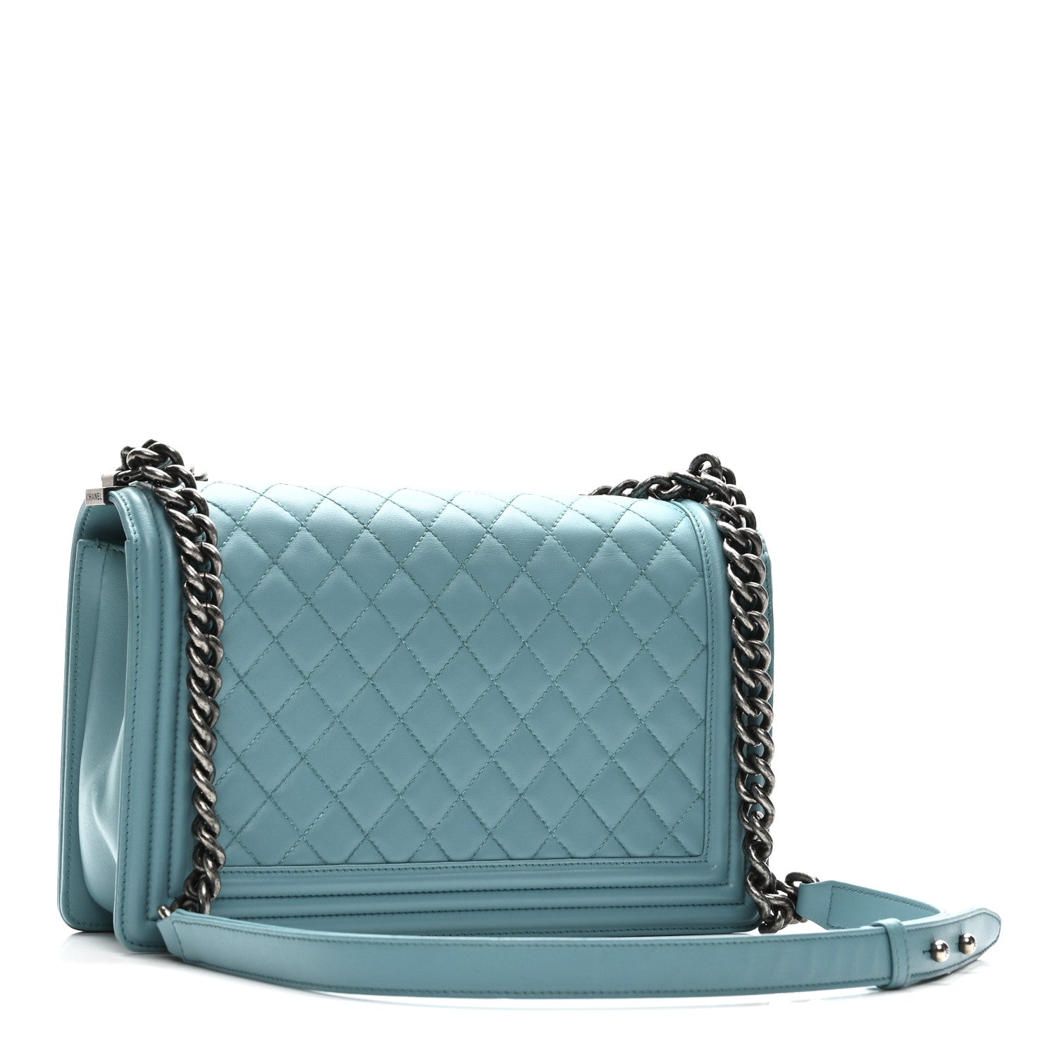 Chanel Calfskin Quilted New Medium Boy Flap Blue