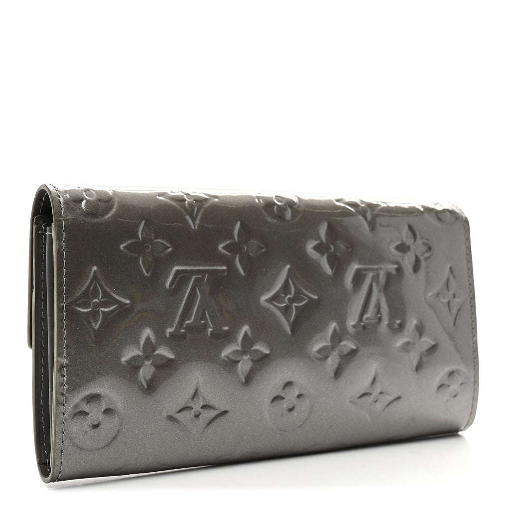 Louis Vuitton Vernis Sarah Wallet Gris Art Deco