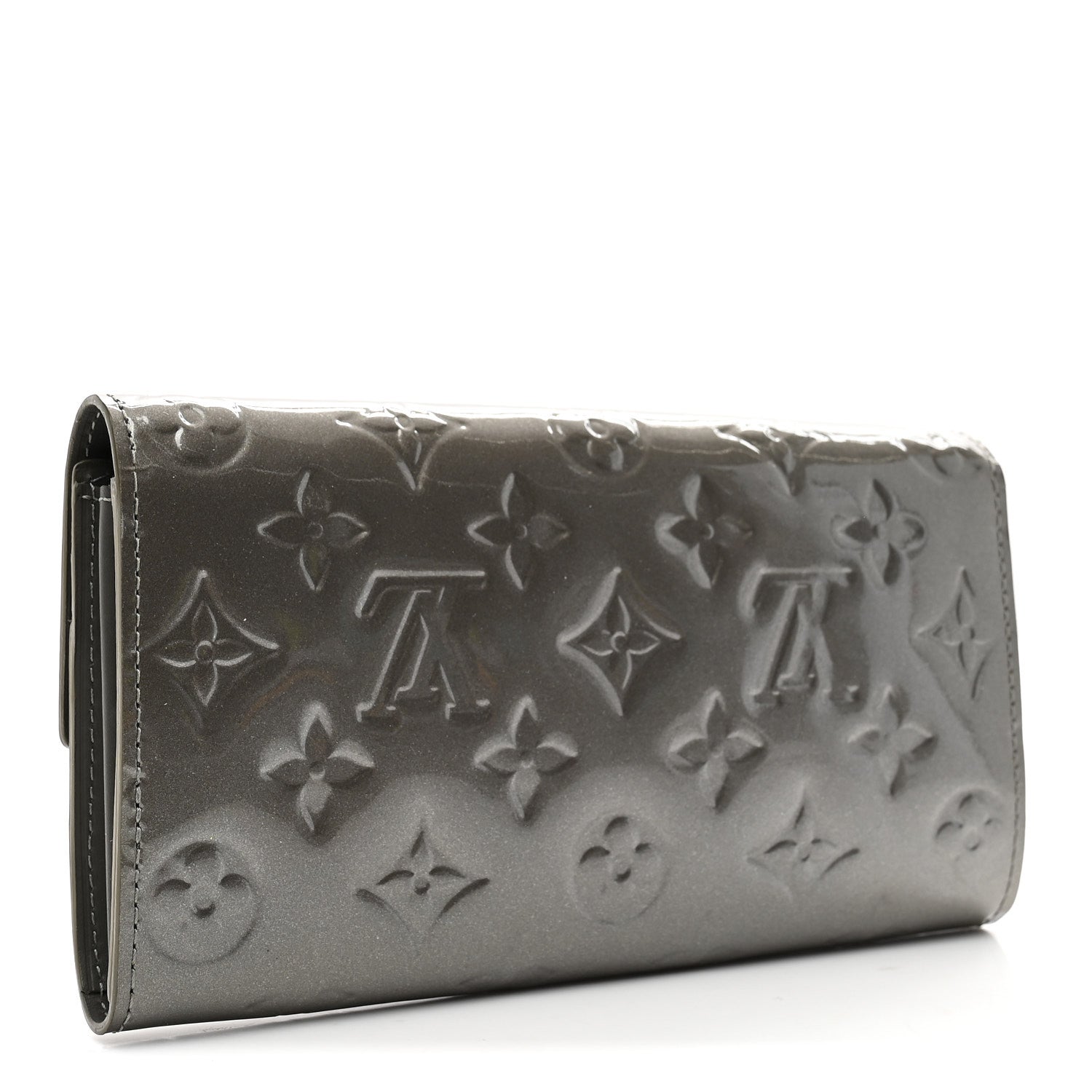 Louis Vuitton Vernis Sarah Wallet Gris Art Deco