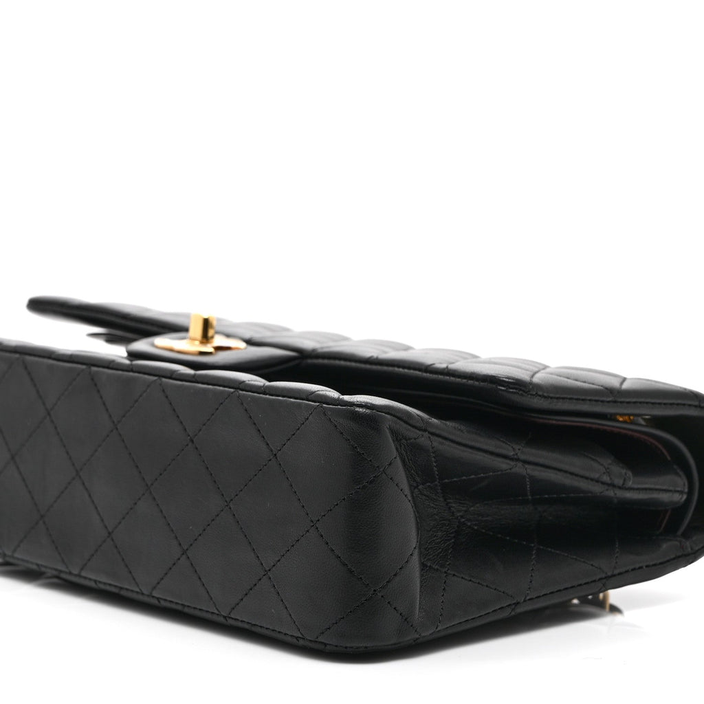 Chanel Lambskin Quilted Medium Double Flap Black