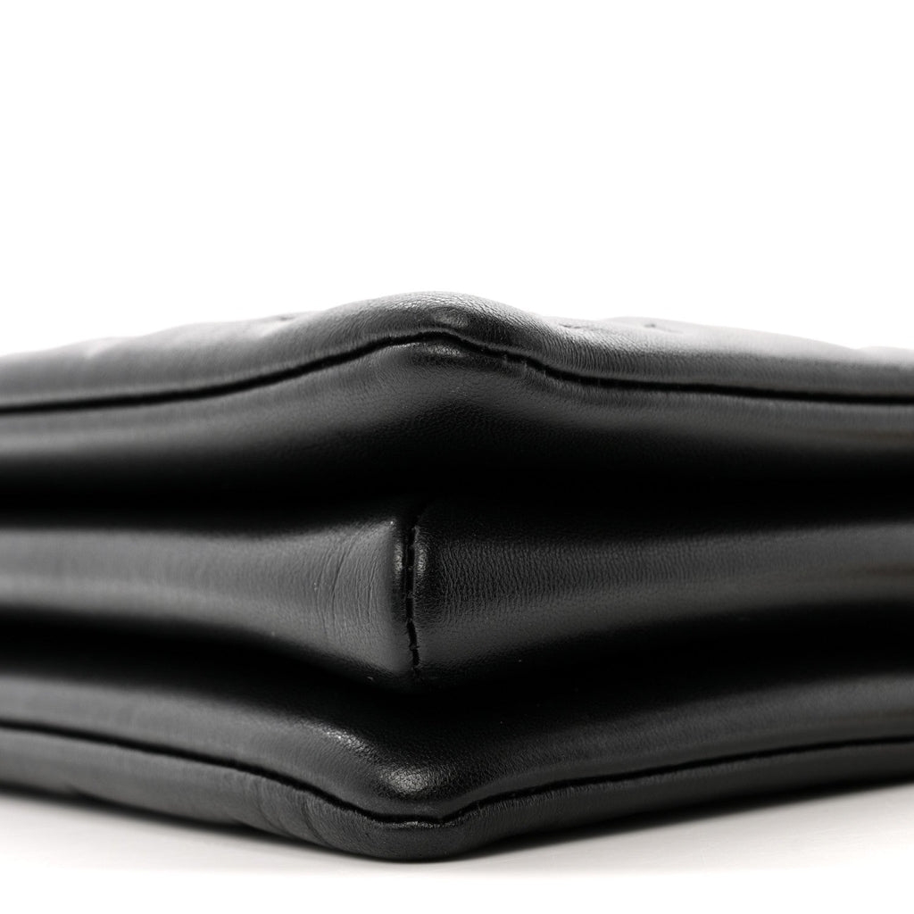Louis Vuitton Lambskin Embossed Monogram Coussin BB Black