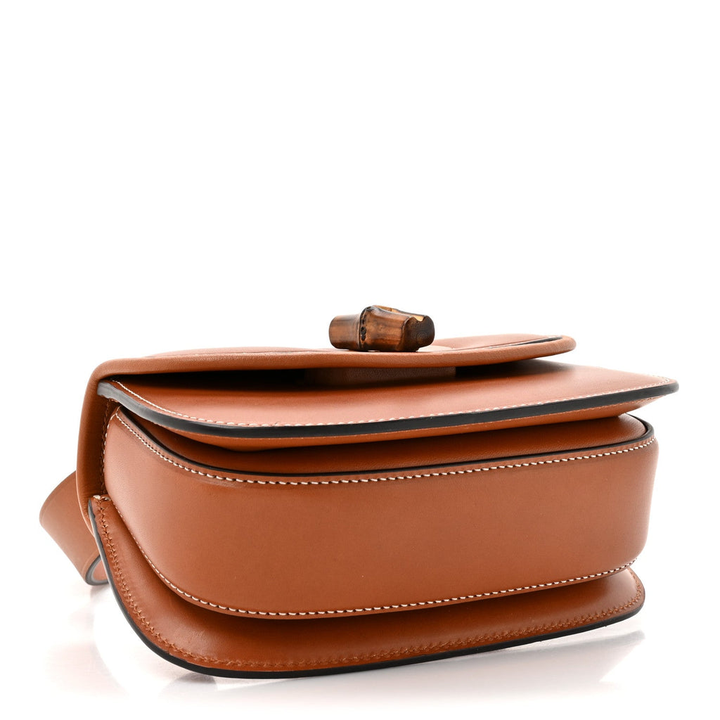 Gucci Calfskin Bamboo Mini 1947 Belt Bag 80 30  Brown