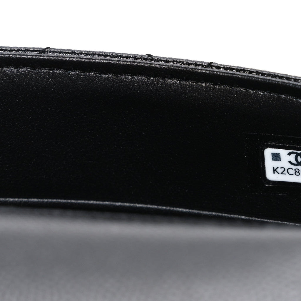 Chanel Caviar Quilted Coco Handle Clutch With Chain Black