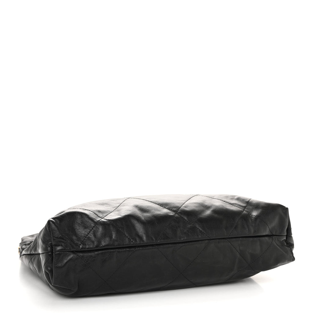 Chanel Shiny Calfskin Quilted Chanel 22 Black