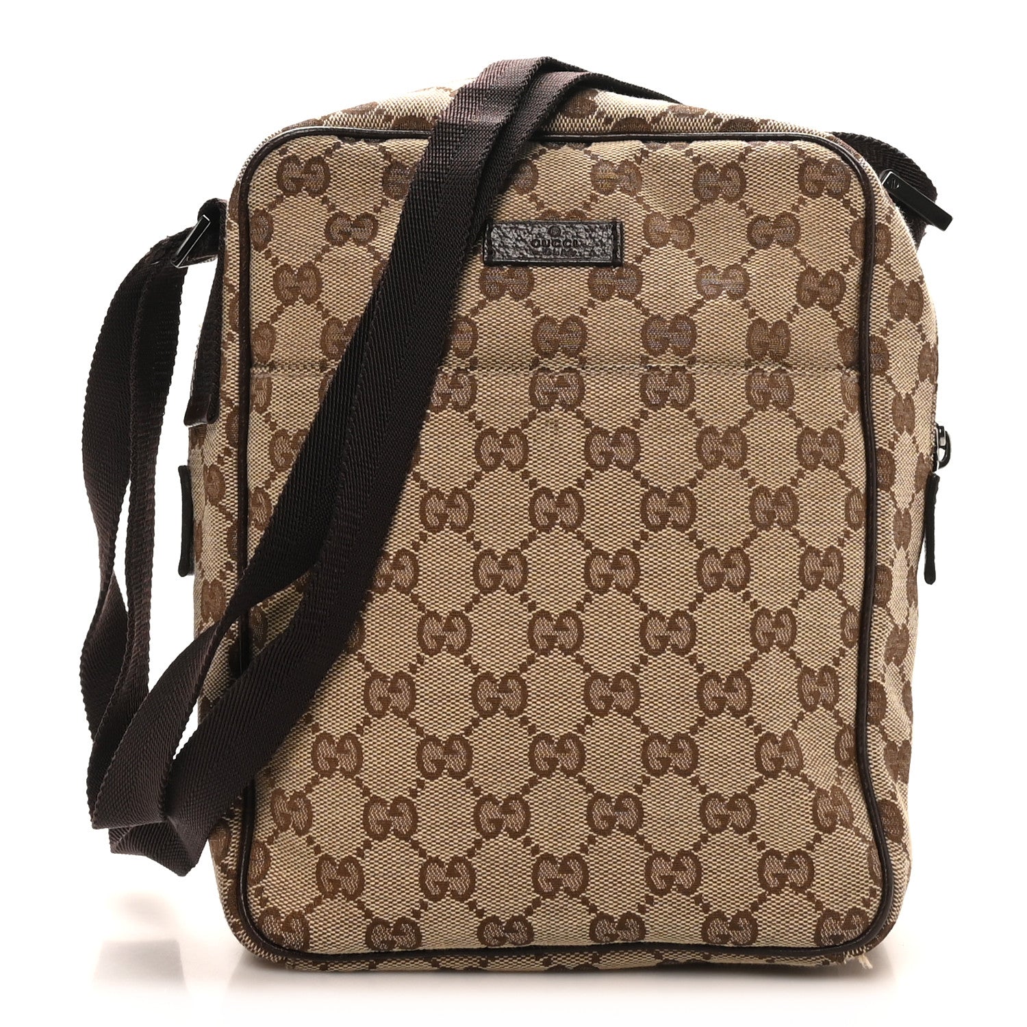 Gucci Monogram Messenger Bag Brown