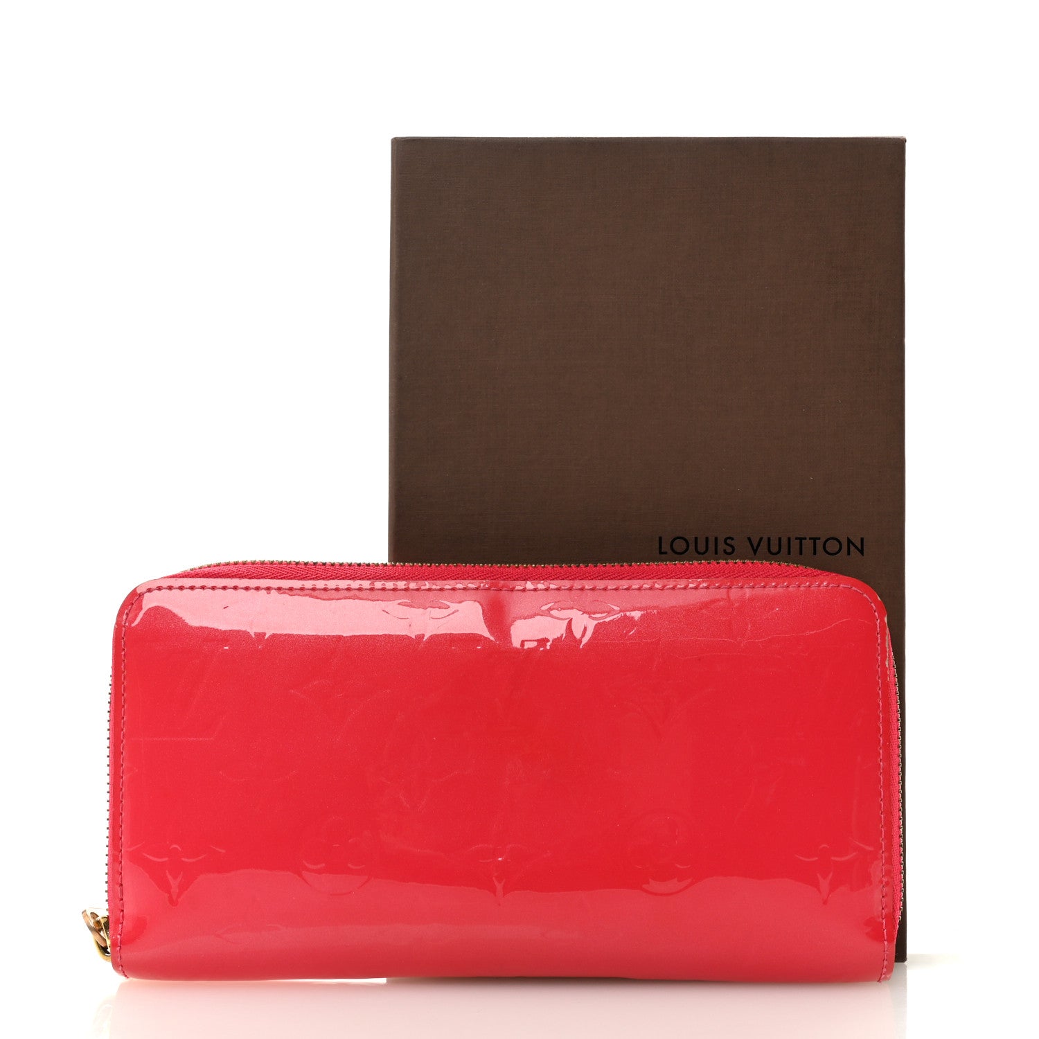 Louis Vuitton Vernis Zippy Wallet Rose Litchi