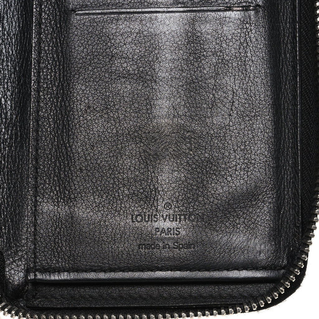 Louis Vuitton Taurillon Vertical Zippy Wallet Black