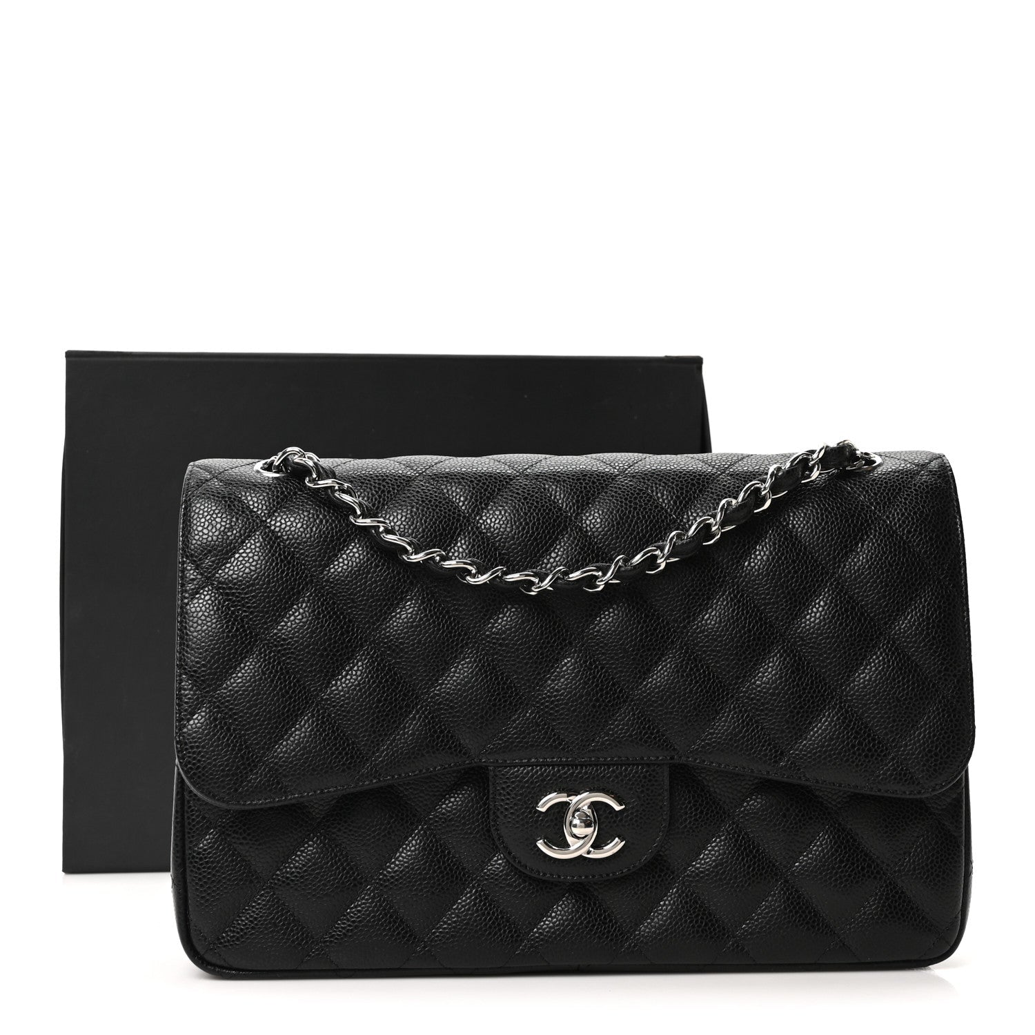 Chanel Caviar Quilted Jumbo Double Flap Black