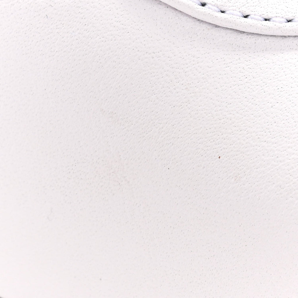 Calfskin Grosgrain Cap Toe CC Moccasin Loafers 40 White Black