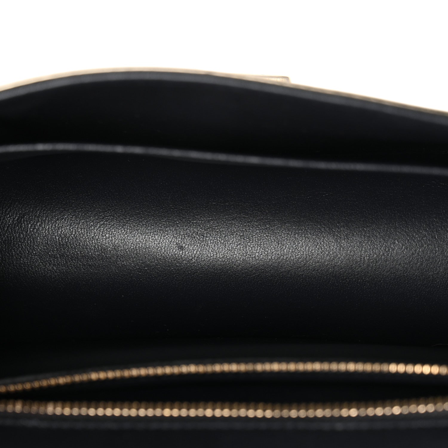 Christian Dior Metallic Patent Micro-Cannage Small Diorama Flap Bag Gold