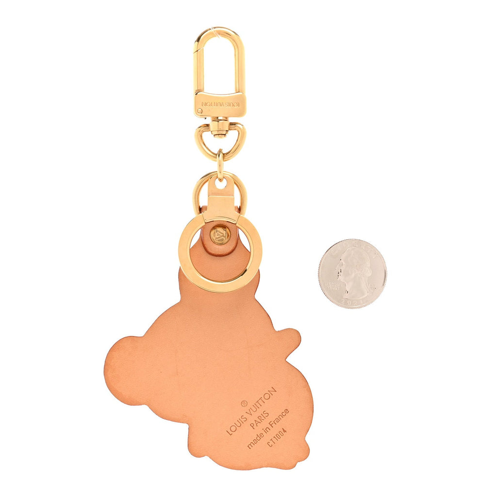 Louis Vuitton Vachetta Monogram Panda Key Ring Bag Charm