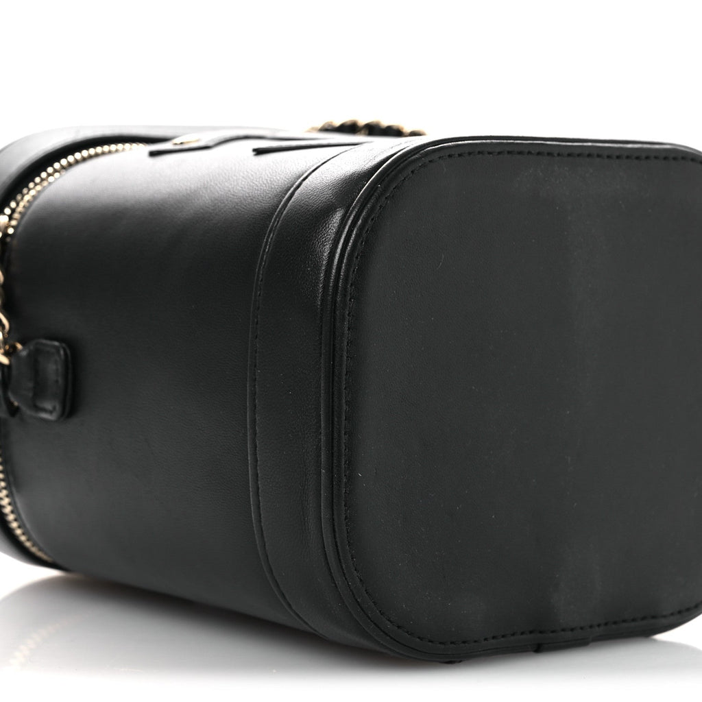 Chanel Lambskin Timeless Vanity Cosmetic Case Black