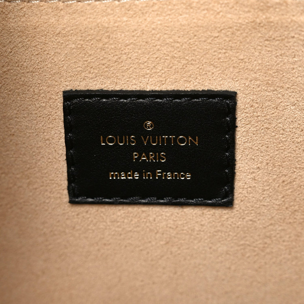 Louis Vuitton Calfskin Monogram On My Side MM Laurier Green Toffee Latte Beige