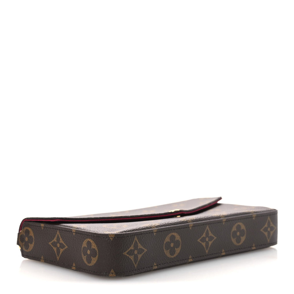 Louis Vuitton Monogram Pochette Felicie Chain Wallet Fuchsia