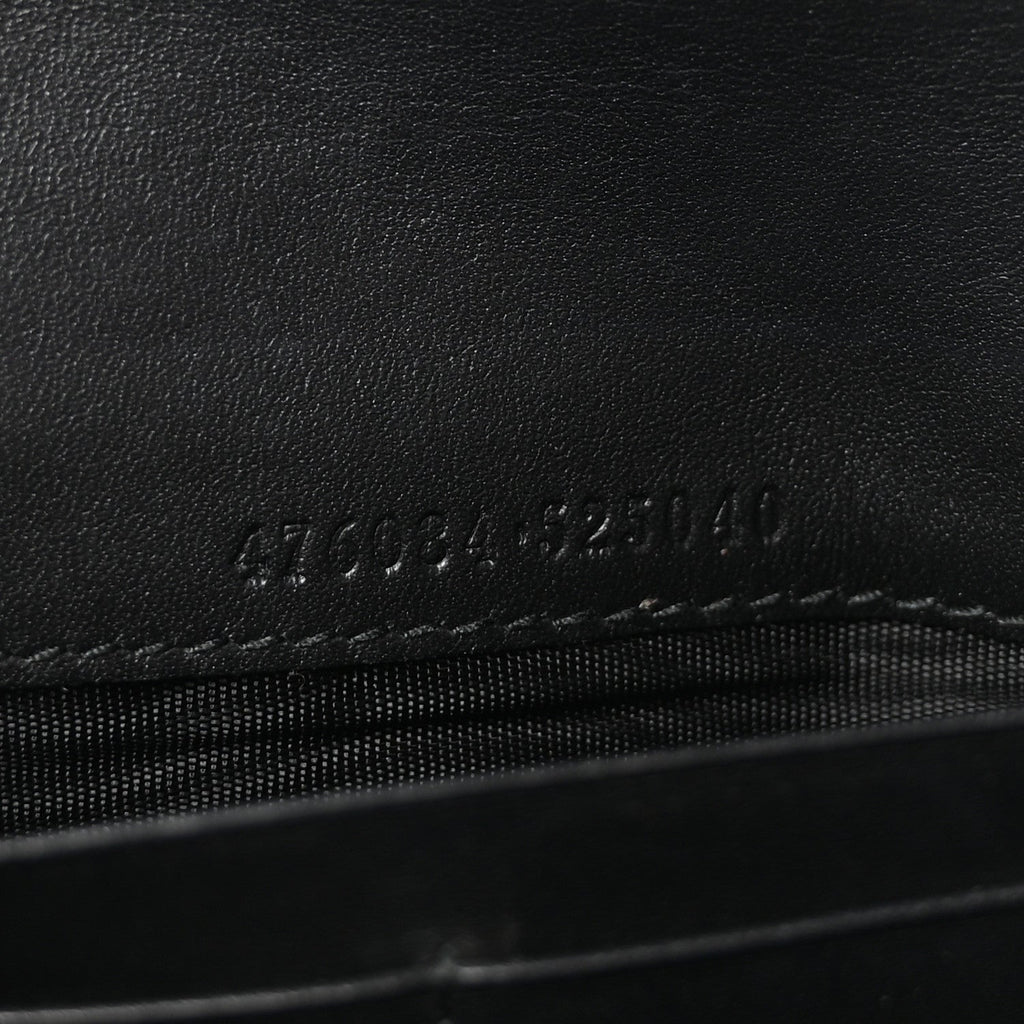 Gucci Calfskin Sylvie Continental Wallet Black