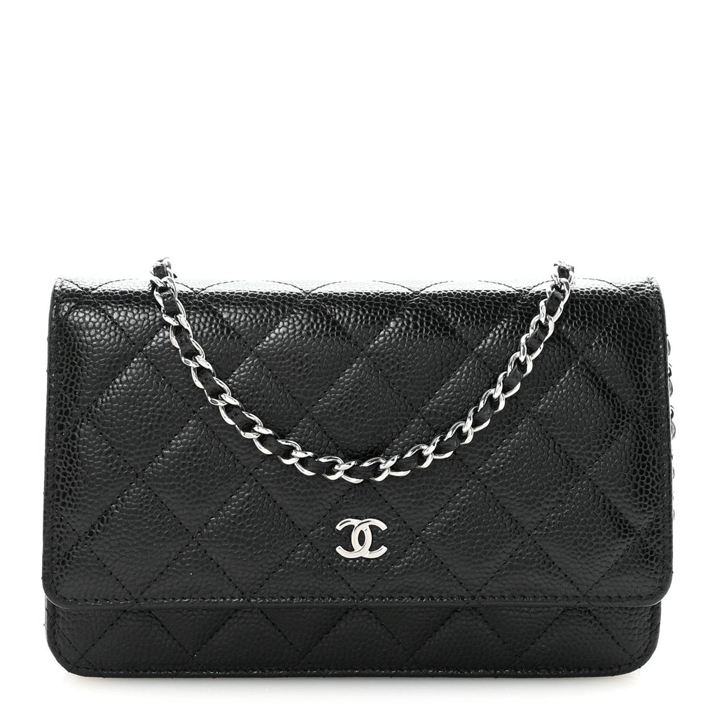 Chanel Caviar Quilted Wallet on Chain WOC Black