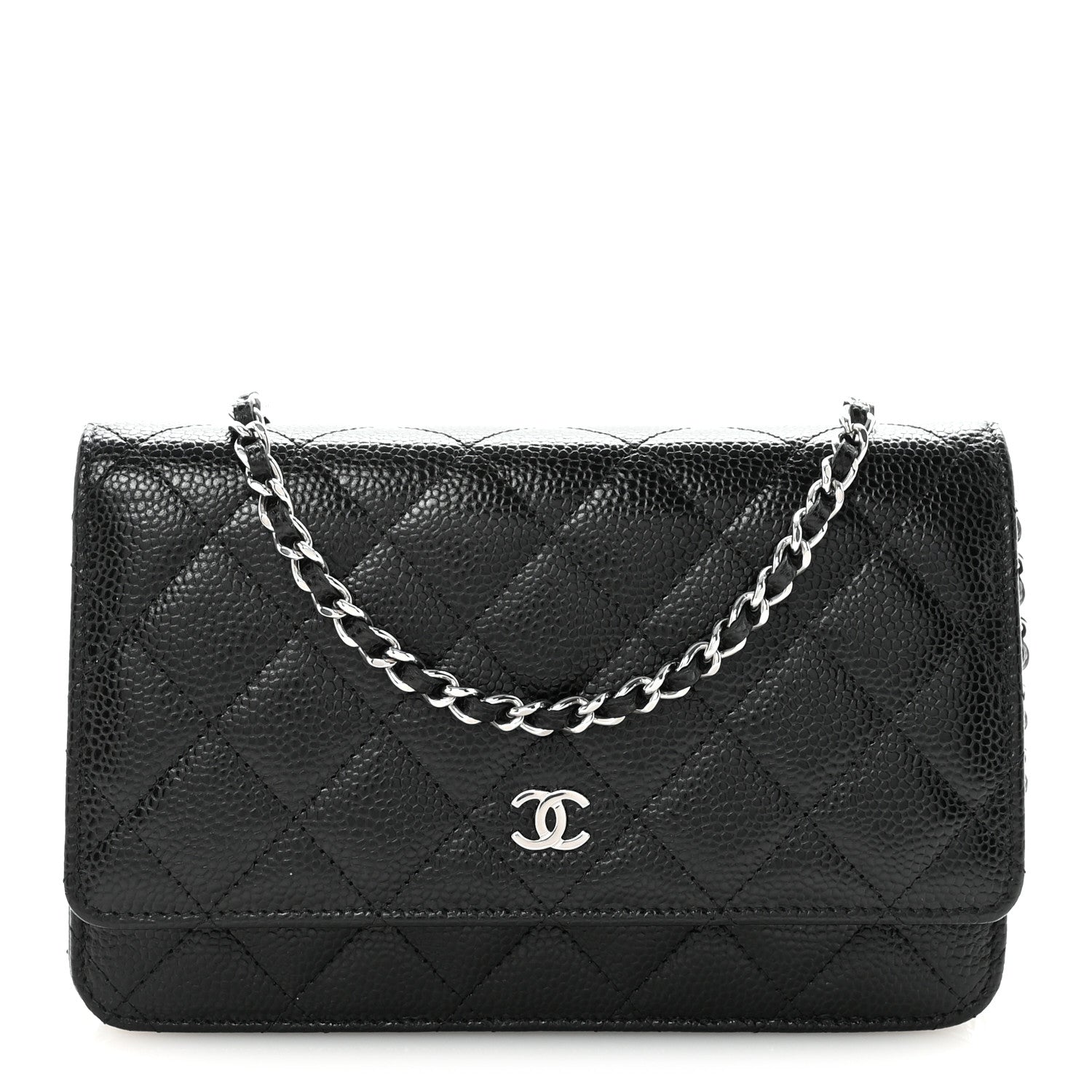 Chanel Caviar Quilted Wallet on Chain WOC Black