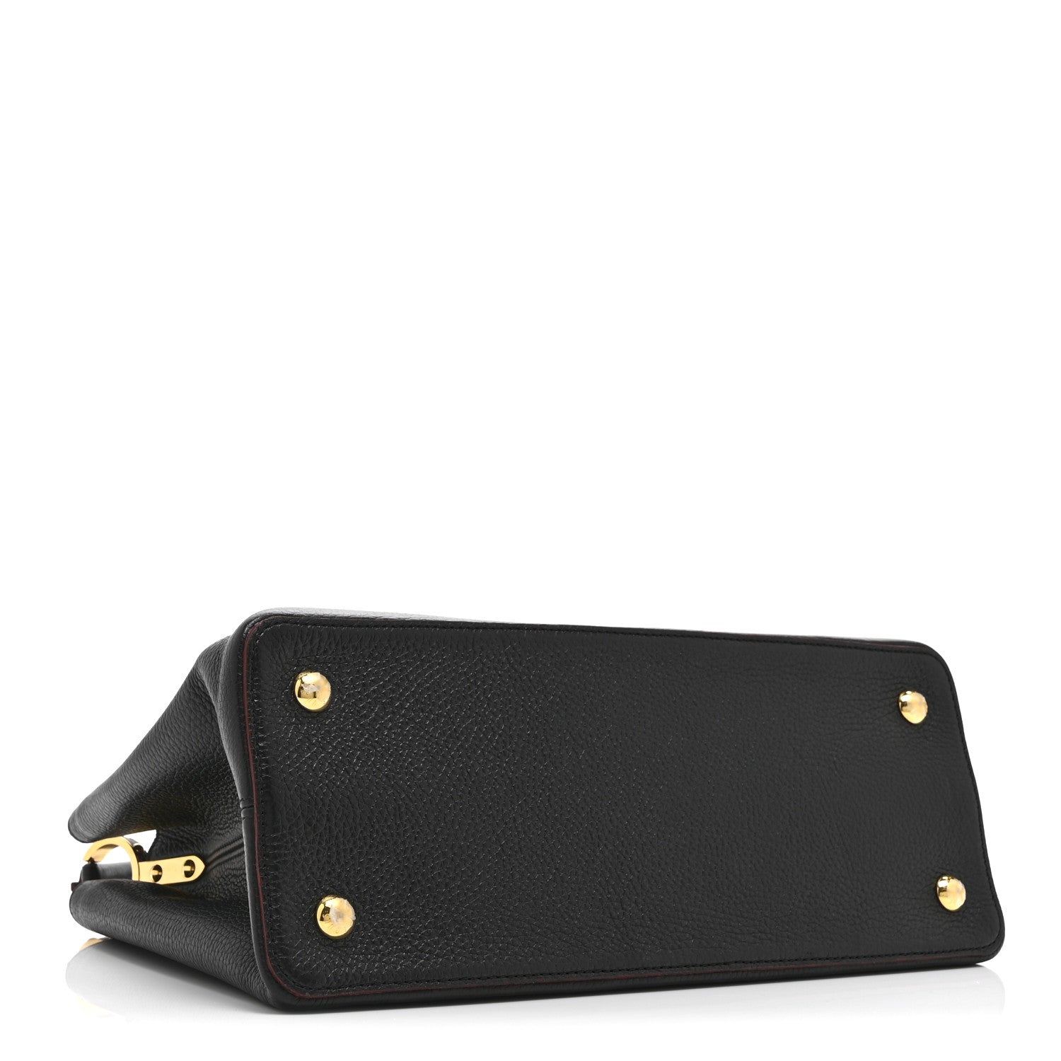 Louis Vuitton Taurillon Capucines MM Black Fuchsia