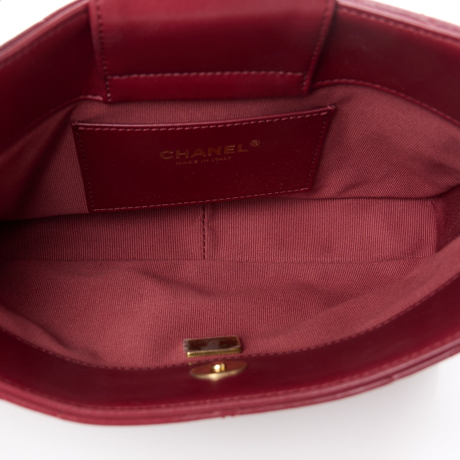 Chanel Lambskin Quilted Small CC Links Hobo Burgundy