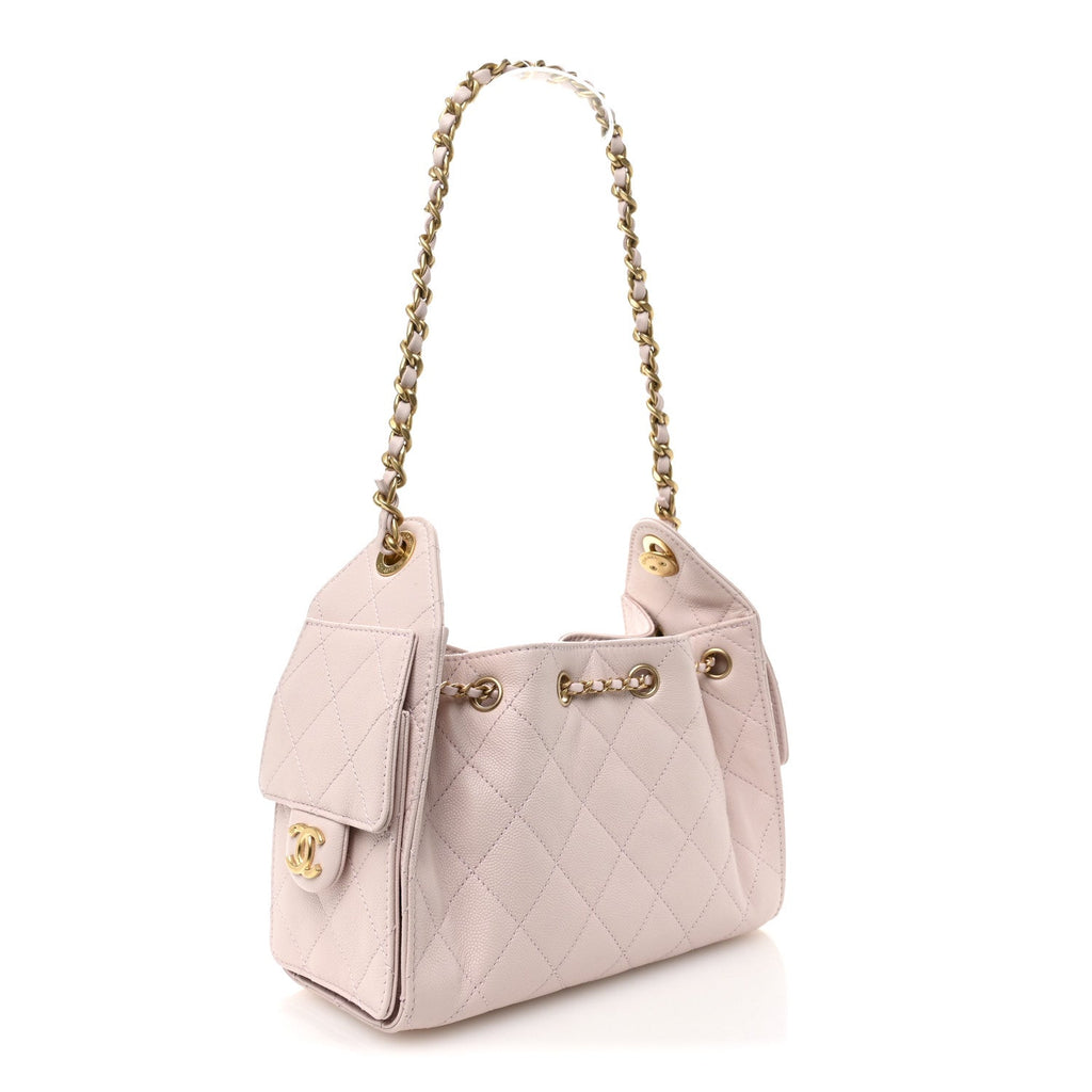 Chanel Caviar Quilted Mini Chanel 25 Handbag Light Pink