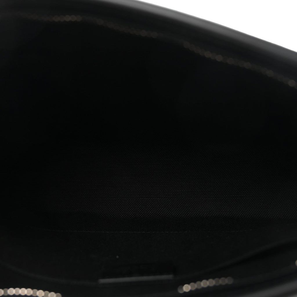 Gucci GG Supreme Monogram Selleria Calfskin Web New Web Cosmetic Case Black
