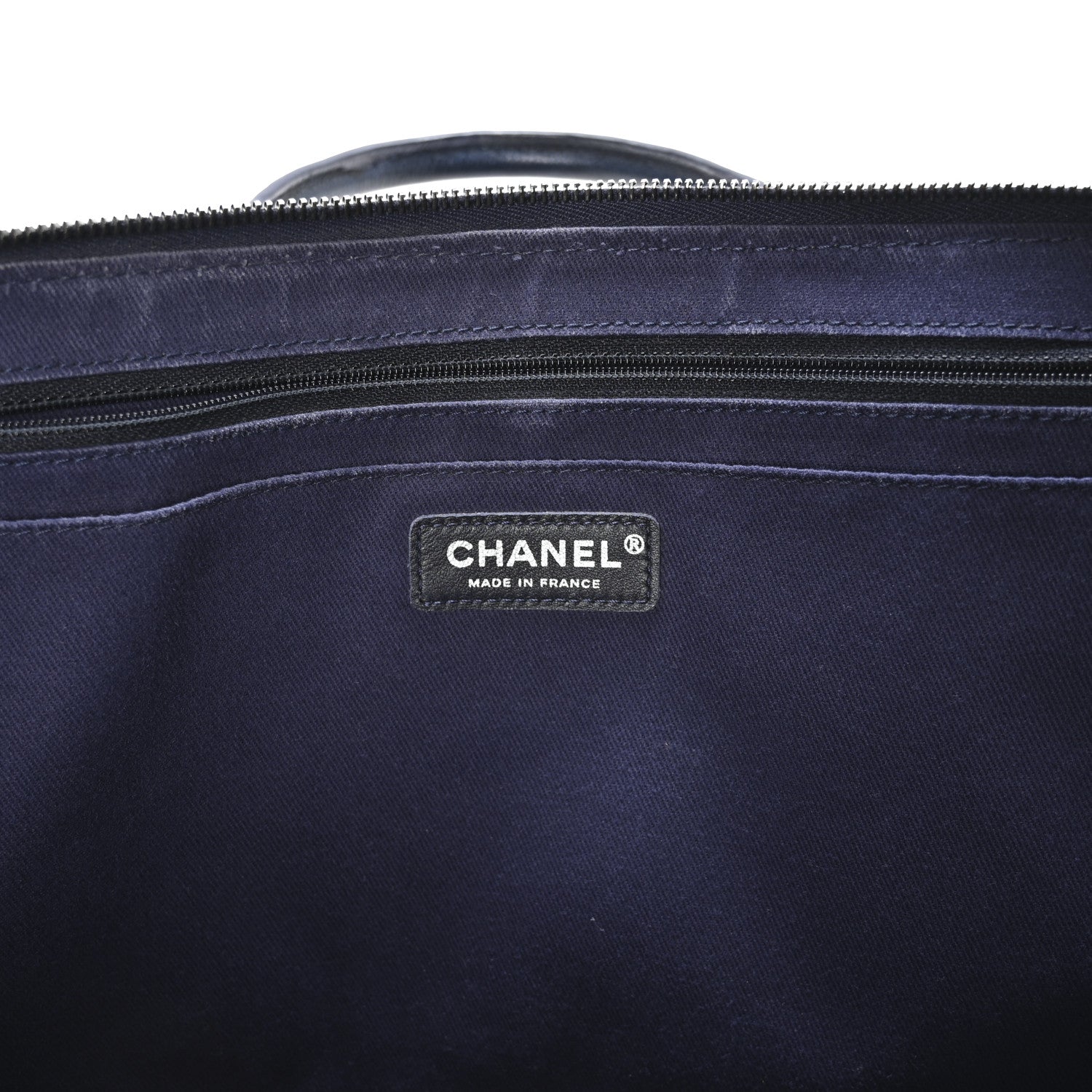 Chanel Grained Vegetal Calfskin Urban Shopping Tote Blue