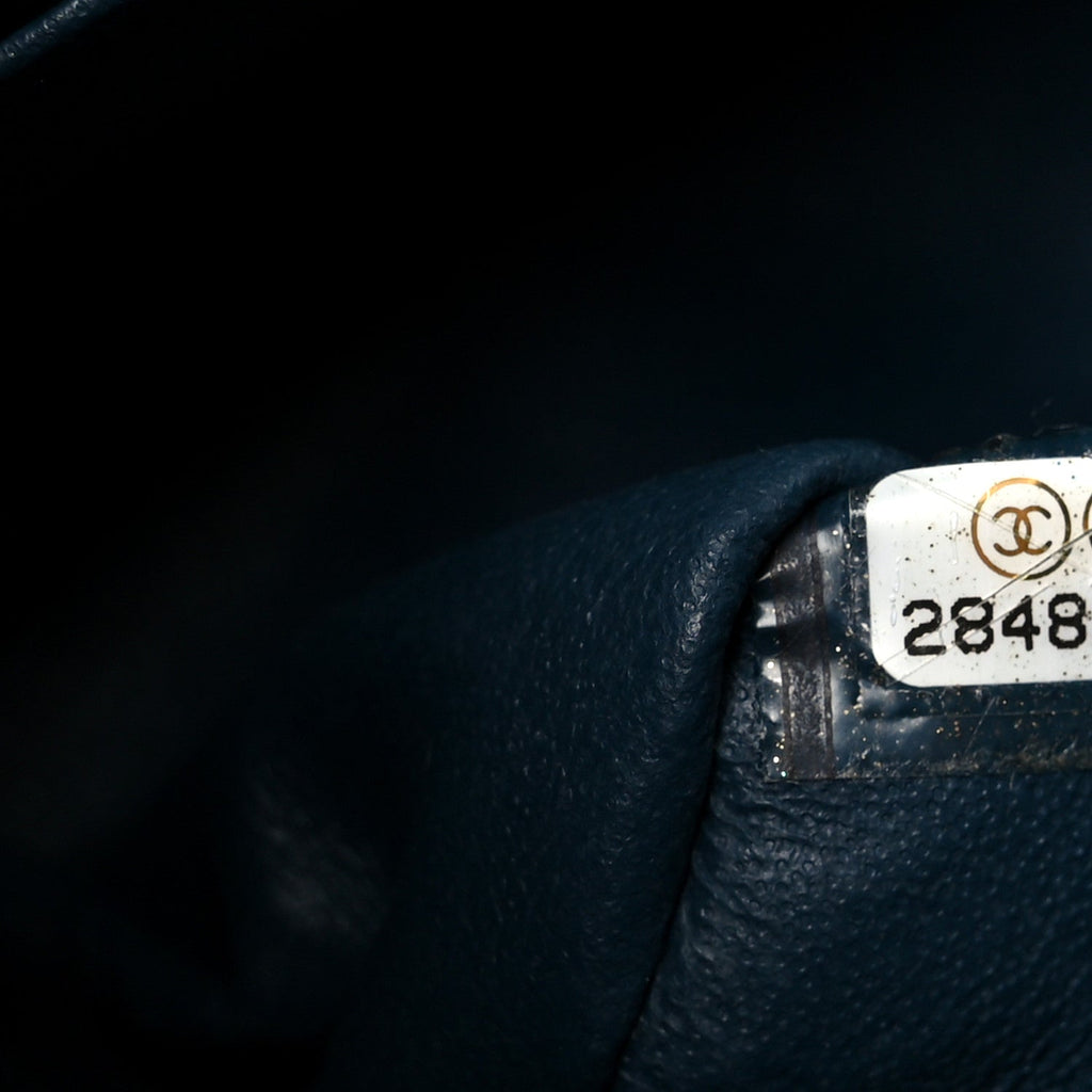 Chanel Lambskin Quilted Medium Double Flap Navy